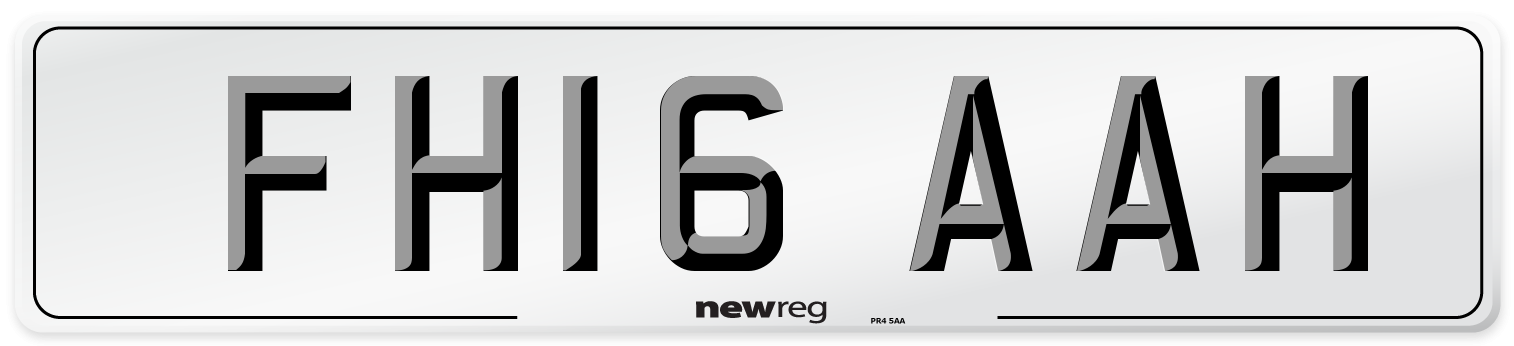 FH16 AAH Number Plate from New Reg